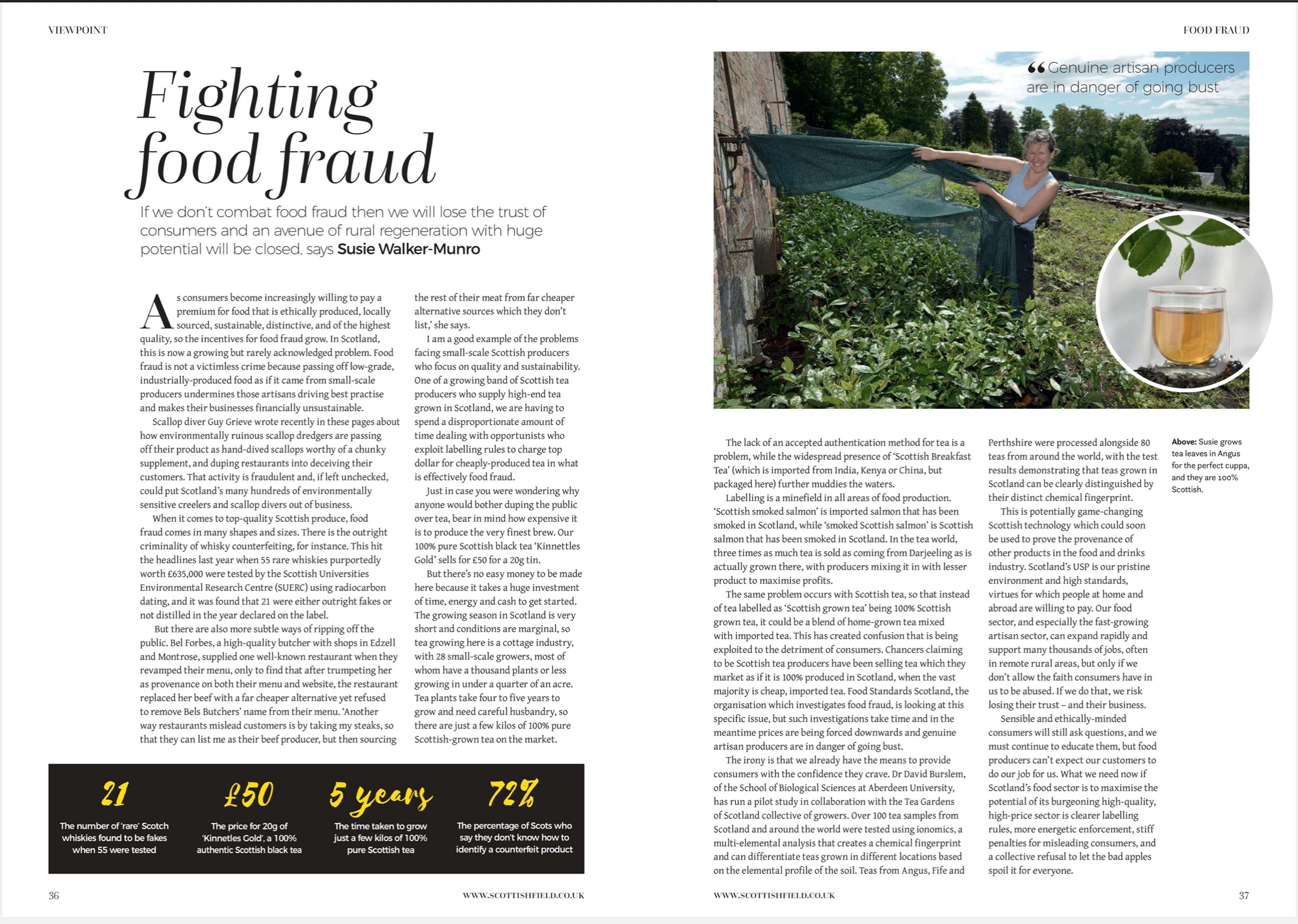 Tea gardens of Scotland in the press