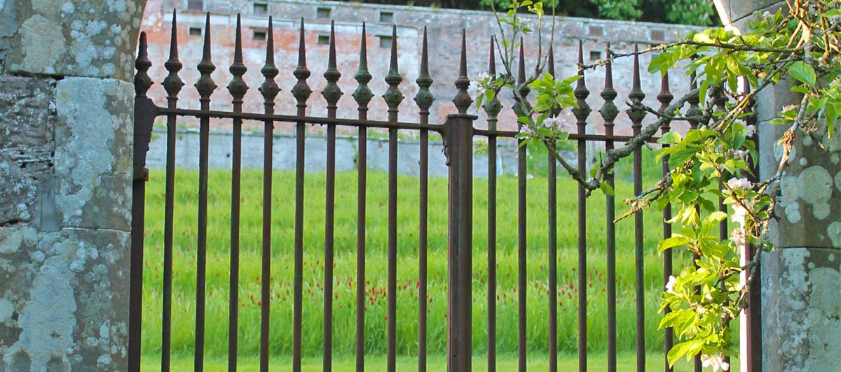 walled tea garden in Scotland